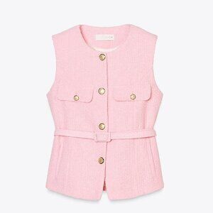 Zara tweed structured vest